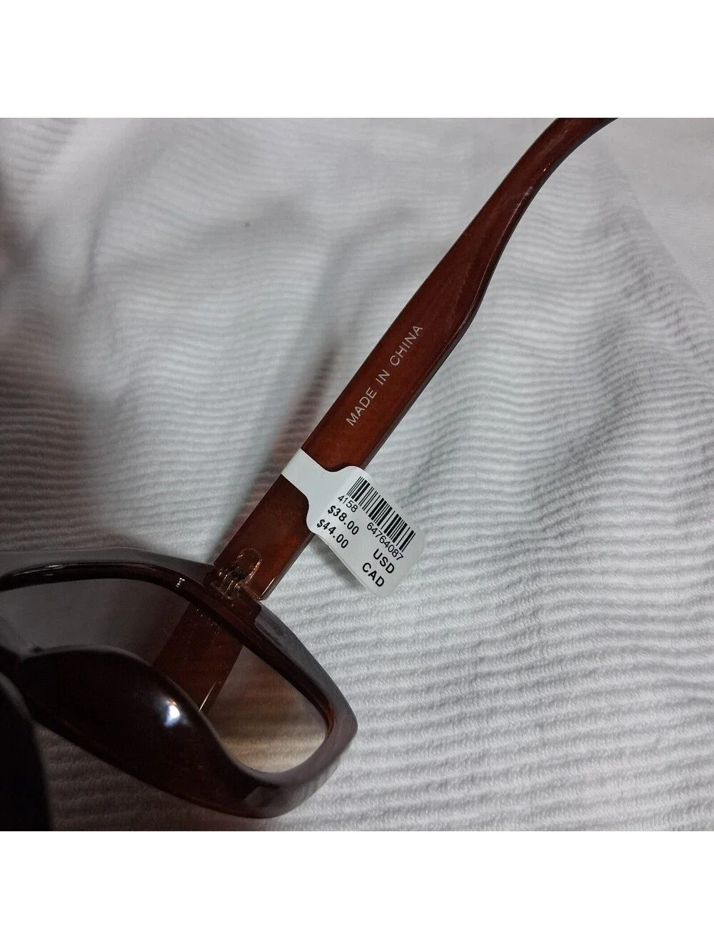 Anthropologie Oversized Geometric Sunglasses Brown Retro 70s